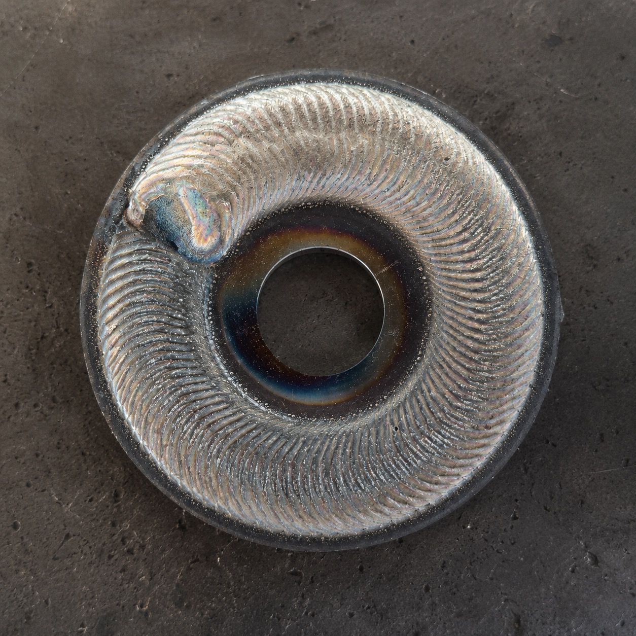 Hardfaced balance rings with overlay alloy confirmed by drawing or RFQ