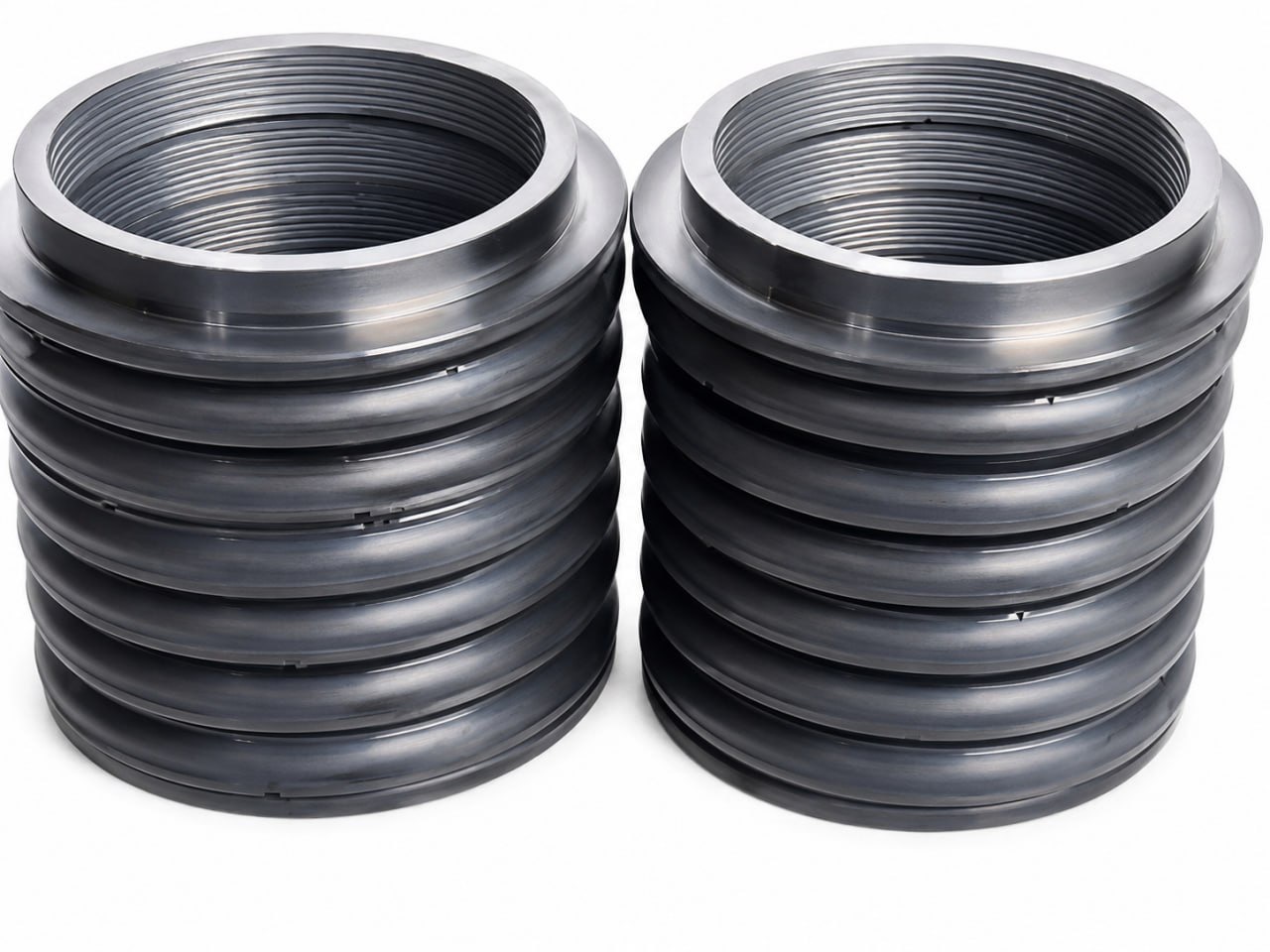 Finished nitrided pump wear rings and hard metal sealing rings made to drawing
