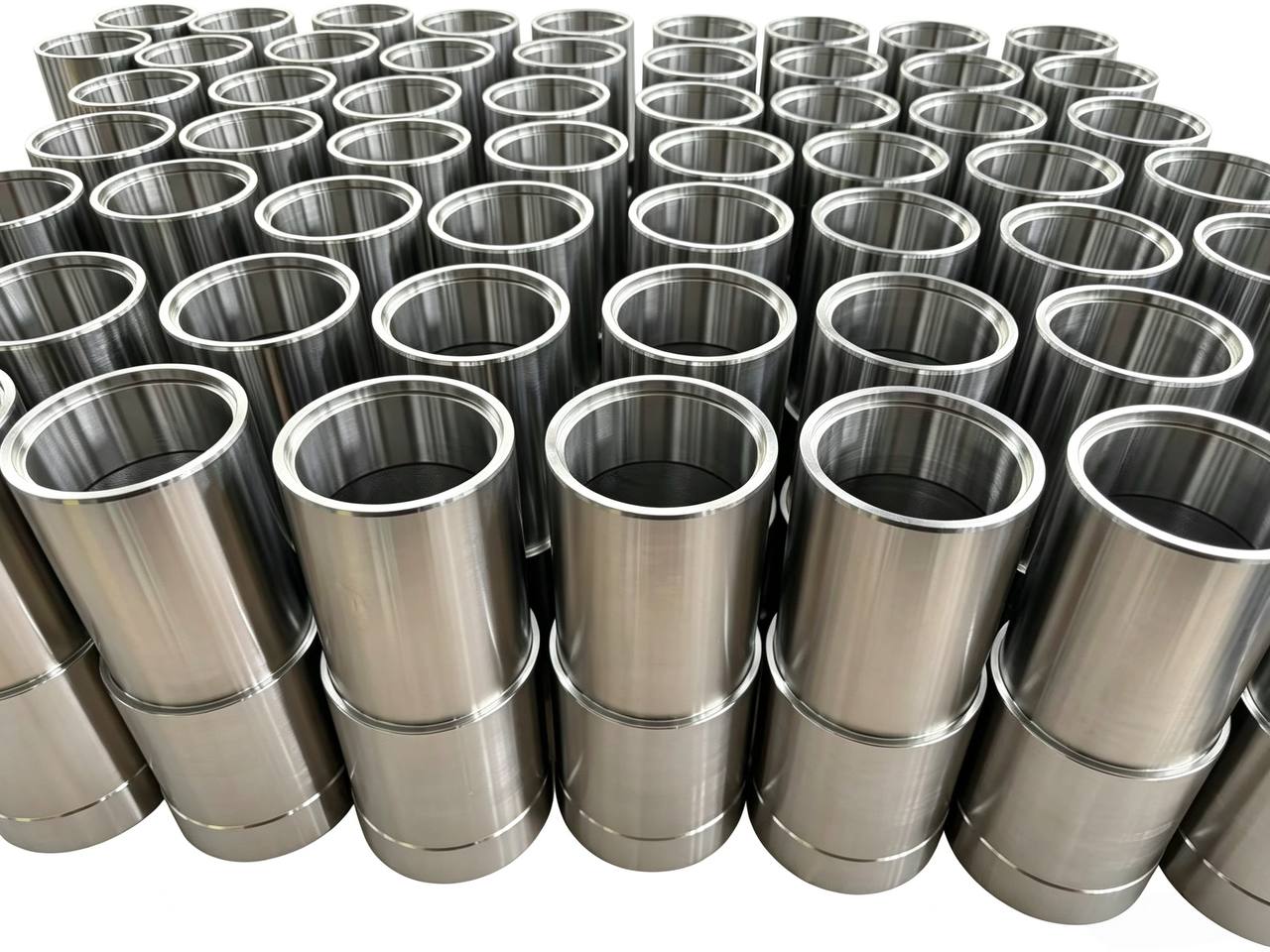Batch view of drawing-based 304 pump shaft sleeves