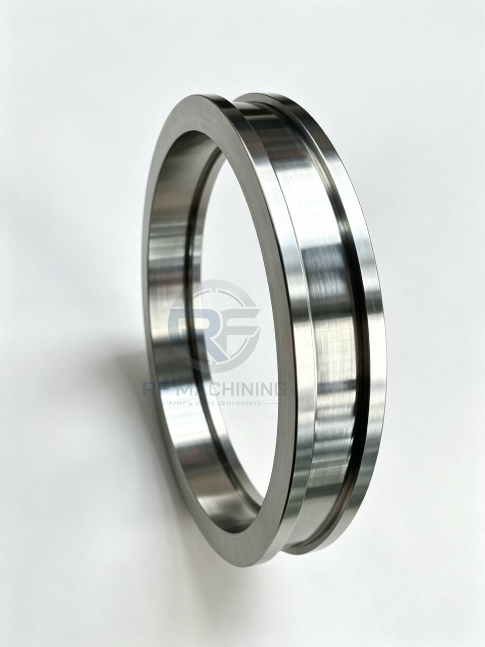 Custom Duplex 2205 pump wear ring with machined locating profile